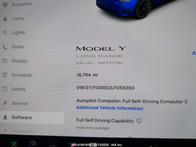 5YJYGDEE3LF055350 Tesla Model Y Long Range Dual Motor All-wheel Drive