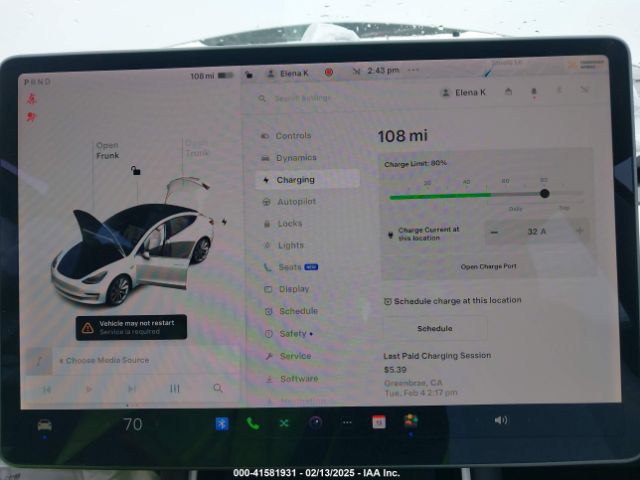 5YJ3E1EA0LF741311 Tesla Model 3 Standard Range Plus Rear-wheel Drive/standard Range Rear-wheel Drive