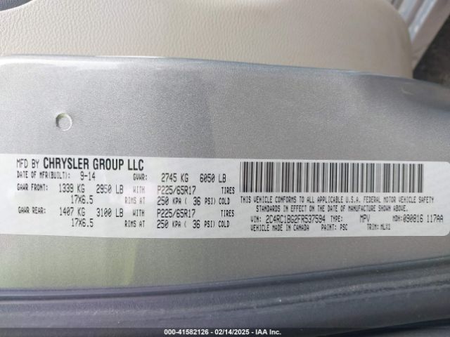 2C4RC1BG2FR537594 Chrysler Town & Country Touring
