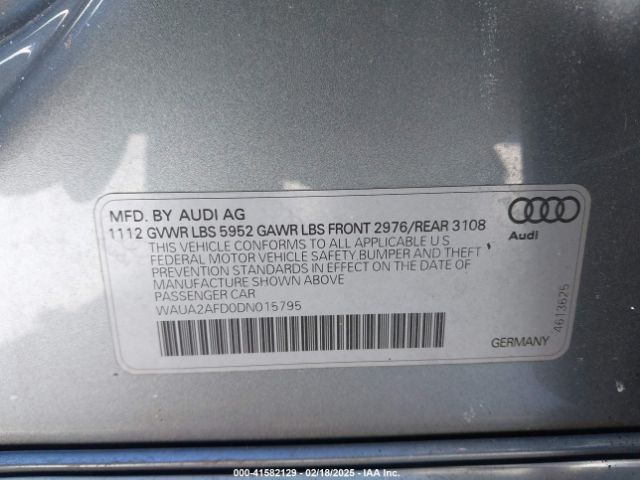 2013 AUDI A8 WAUA2AFD0DN015795 Photo 8