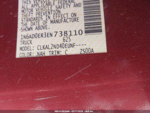 Nissan Frontier Sv 2014 1N6AD0ER3EN738110 Image 9