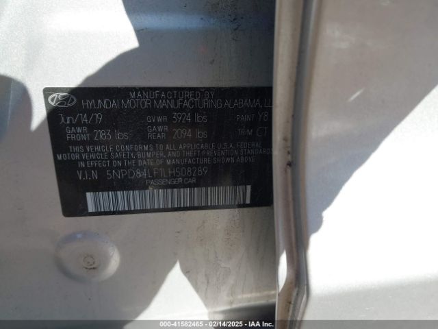 5NPD84LF1LH508289 Hyundai ELANTRA SEL