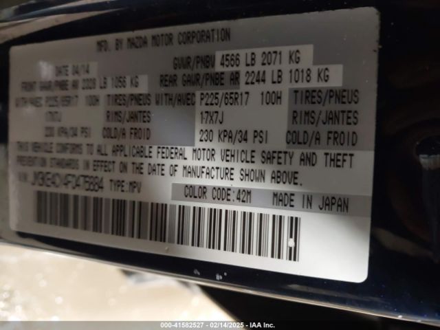 JM3KE4CY4F0476884 Mazda Cx-5 Touring
