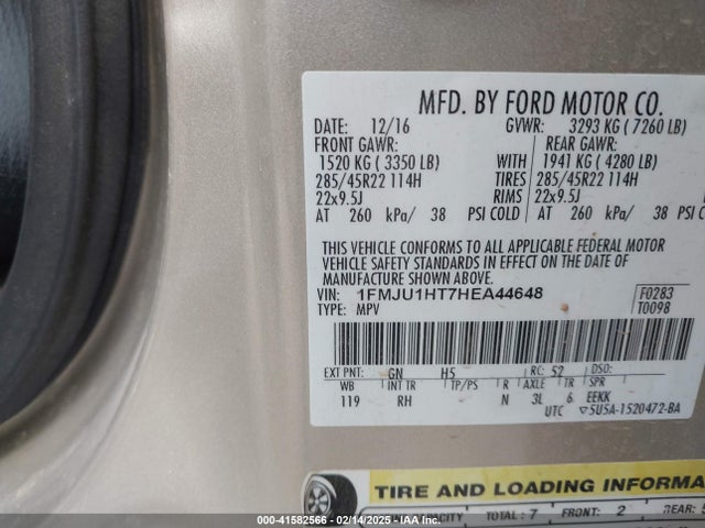 1FMJU1HT7HEA44648 Ford Expedition King Ranch