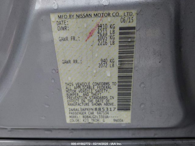 1N4AL3APXFN885317 Nissan Altima