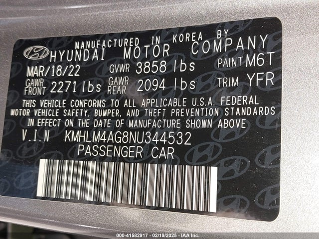 Hyundai ELANTRA SEL 2022 KMHLM4AG8NU344532 Image 9