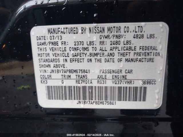 JN1BV7AP8EM675841 Infiniti Q50 Premium