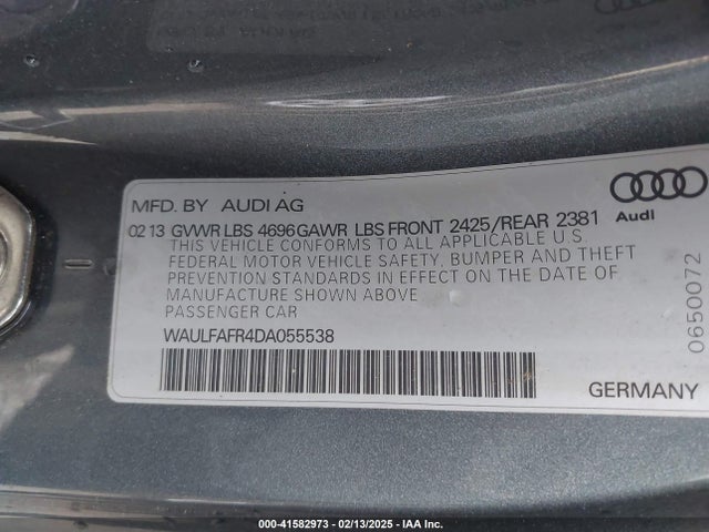2013 AUDI A5 WAULFAFR4DA055538 Photo 8
