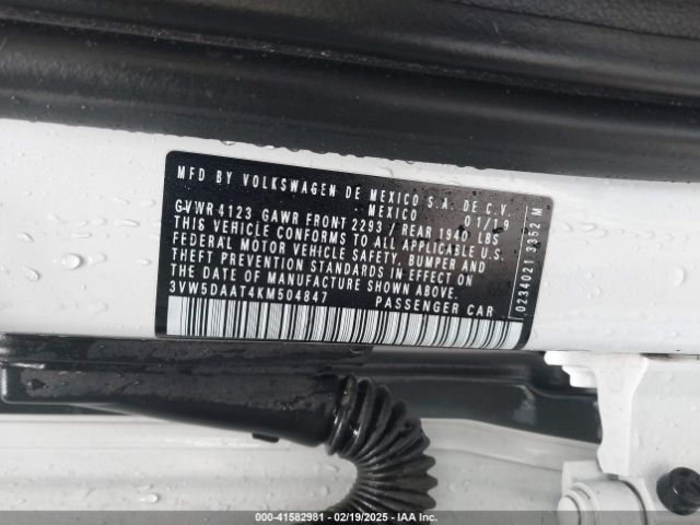 3VW5DAAT4KM504847 Volkswagen Beetle 2.0t Final Edition Se/2.0t Final Edition Sel/2.0t S/2.0t Se