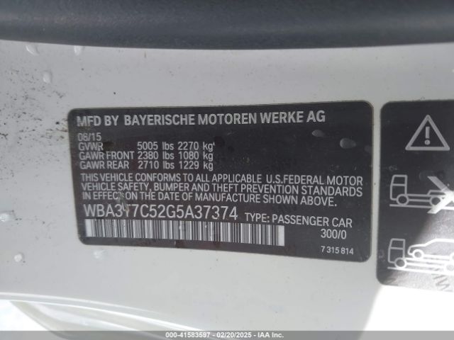 WBA3T7C52G5A37374 BMW 435i Xdrive