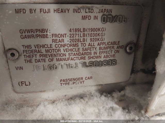 2007 SUBARU IMPREZA WRX STI JF1GD77617L501838 Photo 8