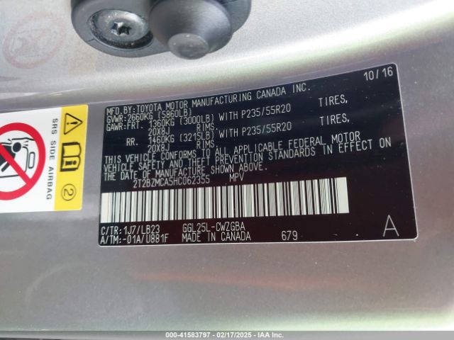 2T2BZMCA5HC062355 Lexus RX 350