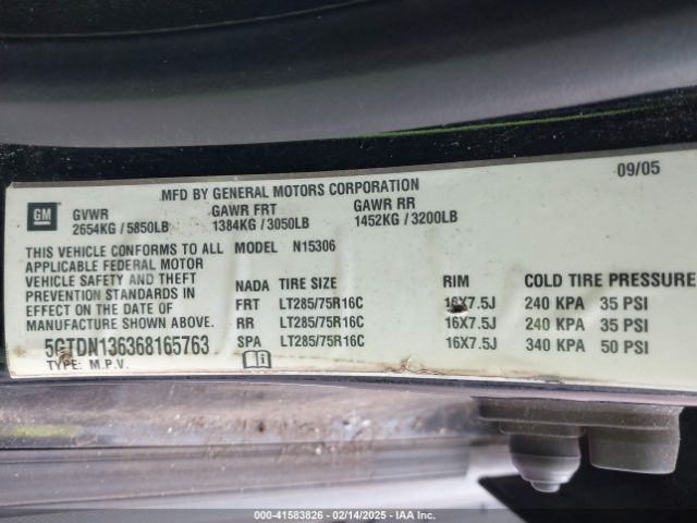 2006 HUMMER H3 SUV 5GTDN136368165763 Photo 8