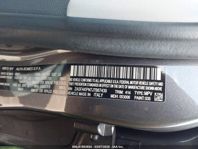 Alfa Romeo 2018 2018 ZASFAKPN7J7B67430 Image 9