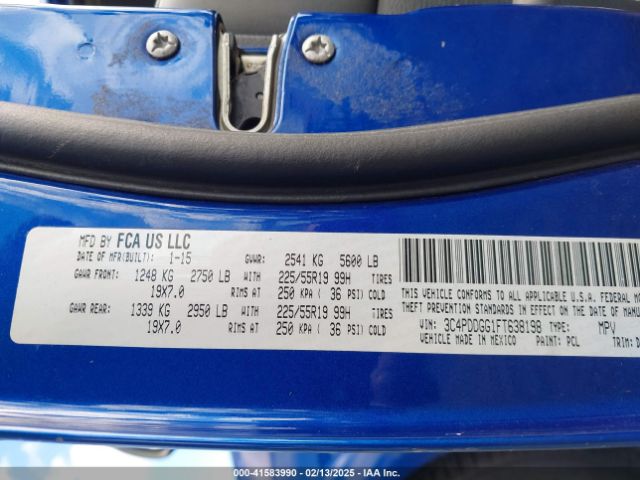 3C4PDDGG1FT638198 Dodge Journey Crossroad