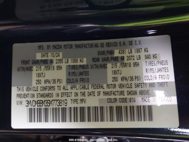 3MVDMBBM3SM773819 Mazda Cx-30 2.5 S Select Sport