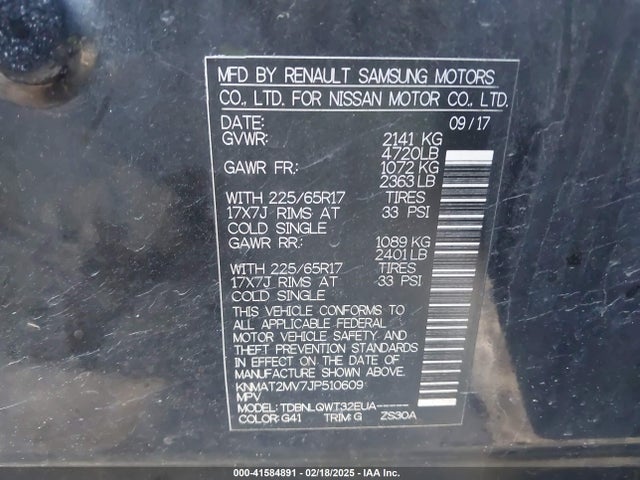 Nissan ROGUE SV 2018 KNMAT2MV7JP510609 Image 9