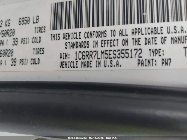 RAM 1500 Big Horn 2014 1C6RR7LM5ES355172 Image 9