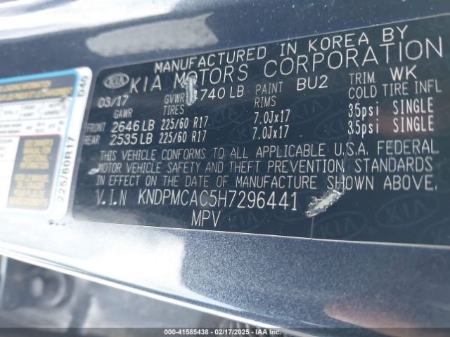 KNDPMCAC5H7296441 KIA Sportage Lx
