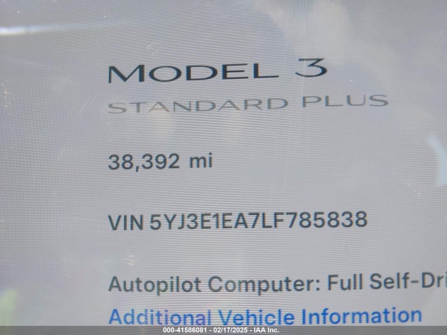 2020 TESLA MODEL 3 5YJ3E1EA7LF785838 Photo 6