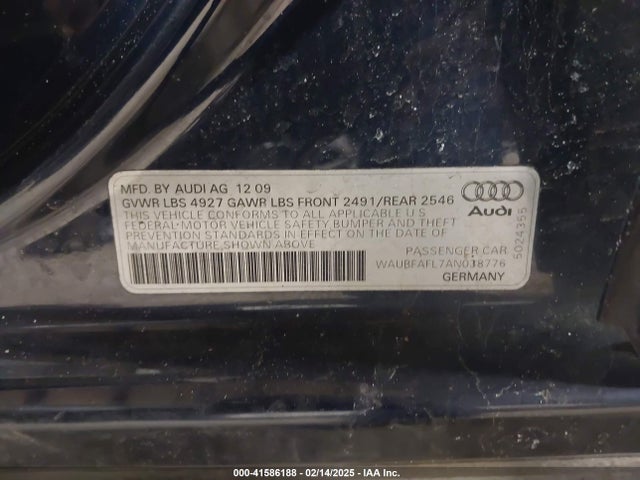 2010 AUDI A4 WAUBFAFL7AN038776 Photo 8