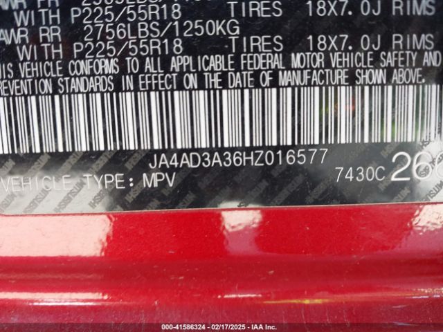 JA4AD3A36HZ016577 Mitsubishi Outlander Se/sel