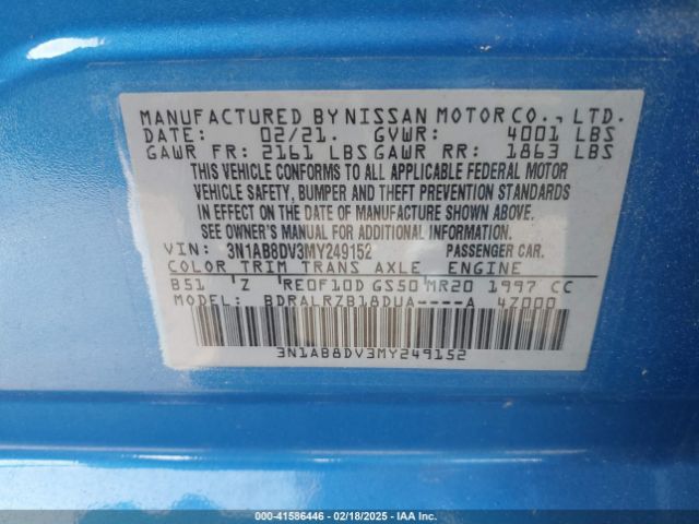 3N1AB8DV3MY249152 Nissan Sentra Sr Xtronic Cvt