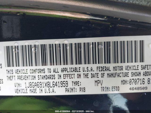 2008 JEEP WRANGLER 1J8GA691X8L641959 Photo 8