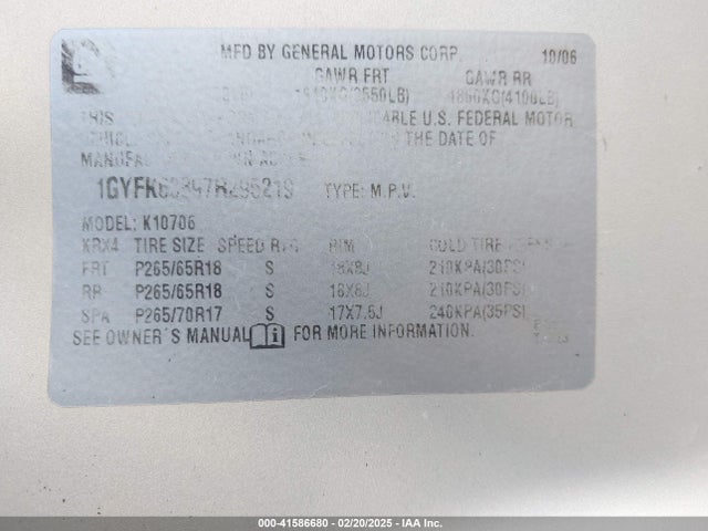 2007 CADILLAC ESCALADE 1GYFK63897R295219 Photo 8