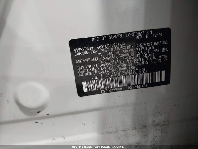 2021 SUBARU FORESTER JF2SKADCXMH480635 Photo 8