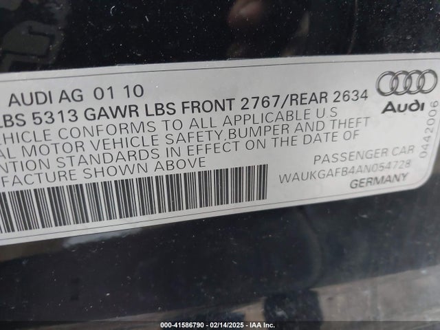 2010 AUDI A6 WAUKGAFB4AN054728 Photo 8