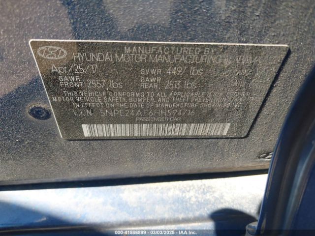 5NPE24AF6HH594716 Hyundai Sonata
