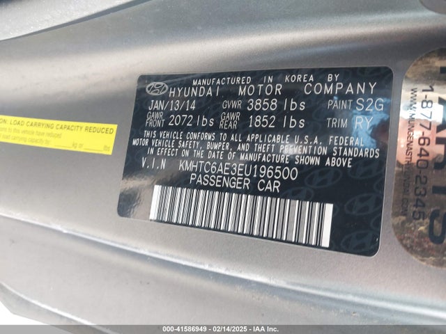 Hyundai Veloster Turbo W/black 2014 KMHTC6AE3EU196500 Image 9