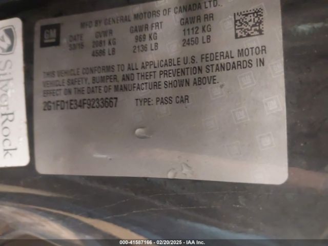 2G1FD1E34F9233667 Chevrolet Camaro 1lt
