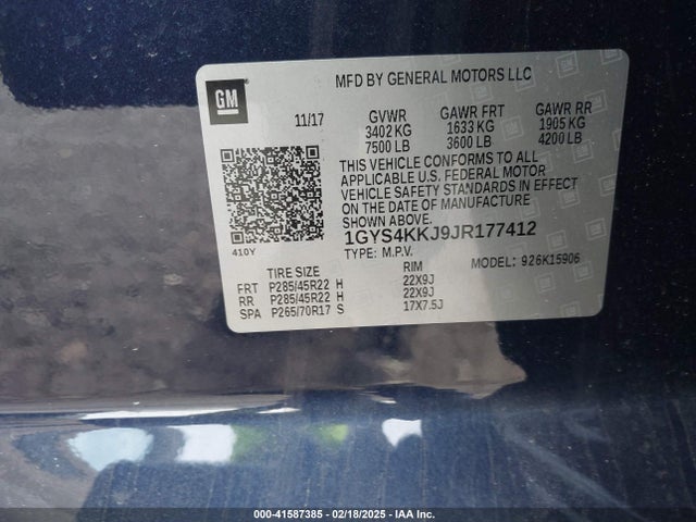 2018 CADILLAC ESCALADE ESV 1GYS4KKJ9JR177412 Photo 8