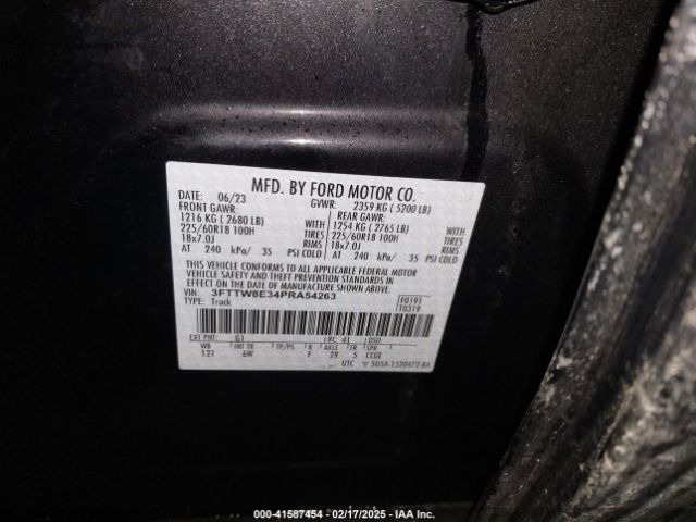 3FTTW8E34PRA54263 Ford Maverick Lariat