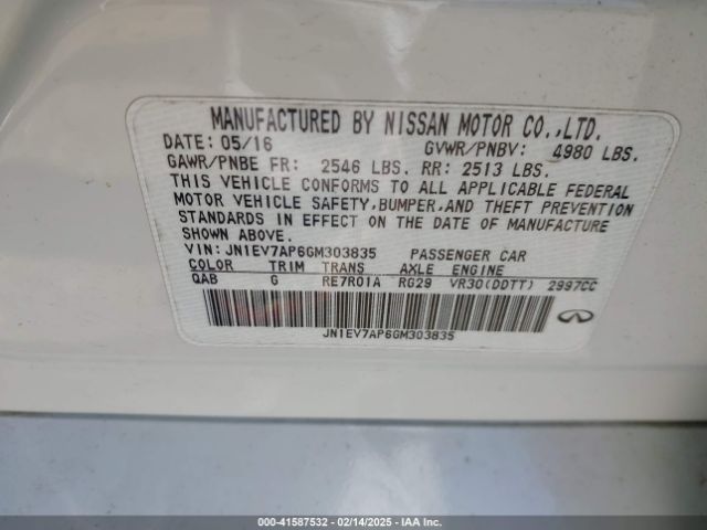 JN1EV7AP6GM303835 Infiniti Q50 3.0t Sport