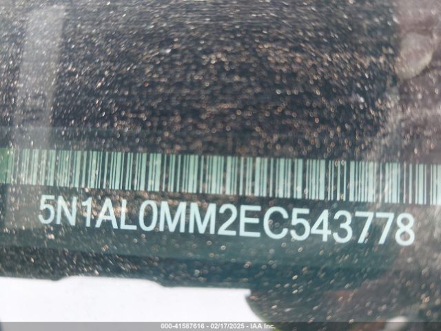 5N1AL0MM2EC543778 Infiniti QX60