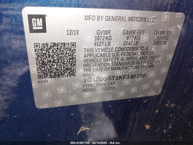 Chevrolet MALIBU LT 2019 1G1ZD5ST1KF140390 Image 9