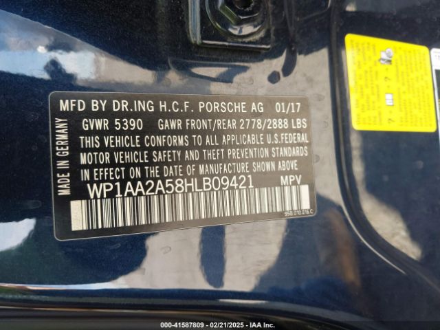 WP1AA2A58HLB09421 Porsche Macan