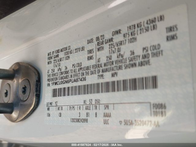 1FMCU0GN6PUA87436 Ford Escape Active