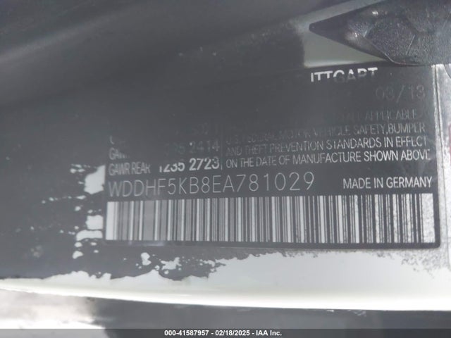 WDDHF5KB8EA781029 Mercedes-Benz E-Class