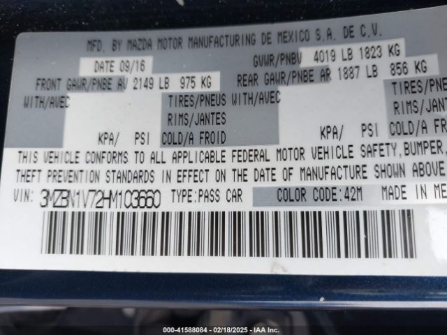 3MZBN1V72HM103660 Mazda Mazda3 Touring