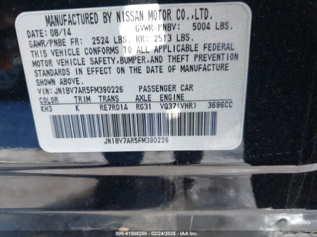 JN1BV7AR5FM390226 Infiniti Q50 Premium/sport