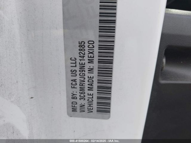 3C6MRVJG9NE142885 RAM Promaster 3500 Cargo Van High Roof 159 Wb Ext