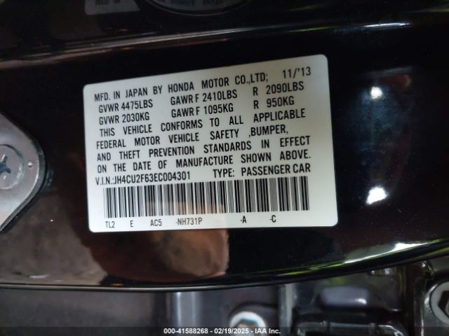 JH4CU2F63EC004301 Acura Tsx 2.4