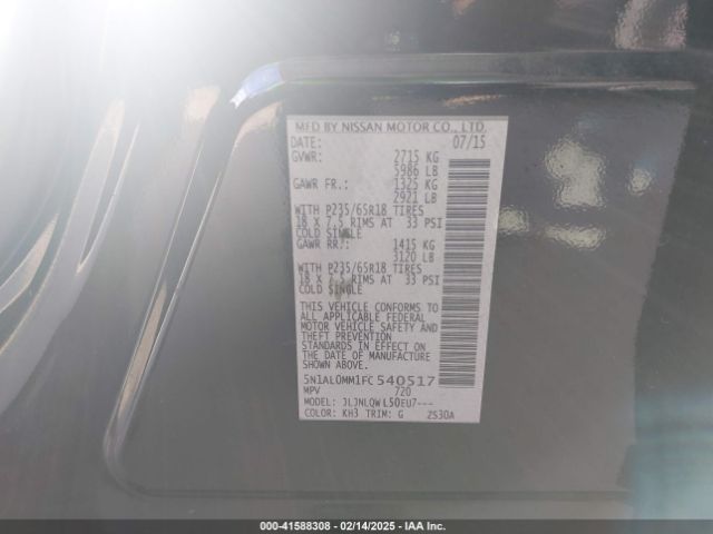 5N1AL0MM1FC540517 Infiniti QX60