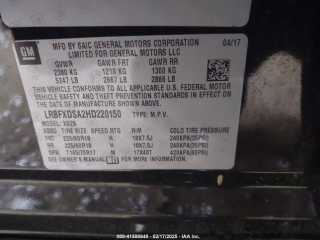 LRBFXDSA2HD220150 Buick Envision Essence