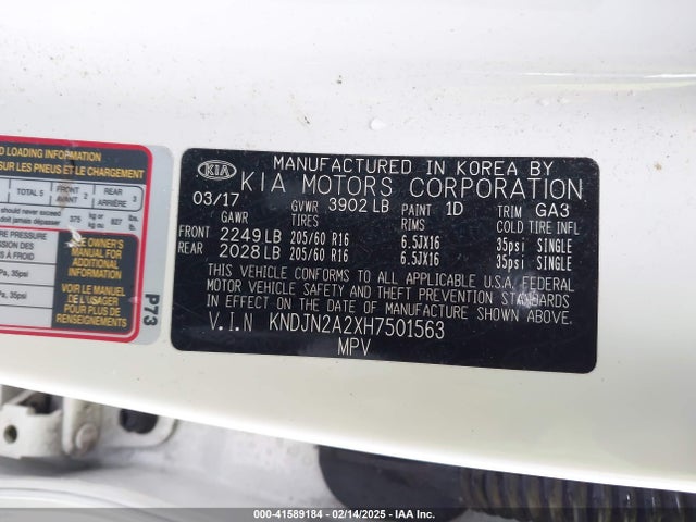 KIA Soul 2017 KNDJN2A2XH7501563 Image 9