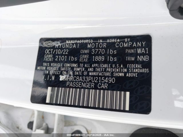 KMHRC8A33PU215490 Hyundai Venue Limited